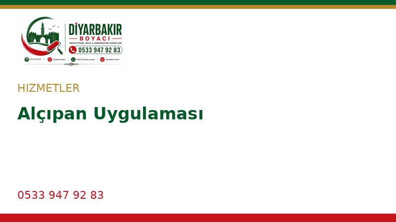 Alçıpan Uygulaması