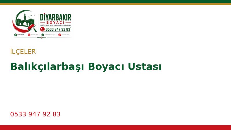 Balıkçılarbaşı Boyacı Ustası