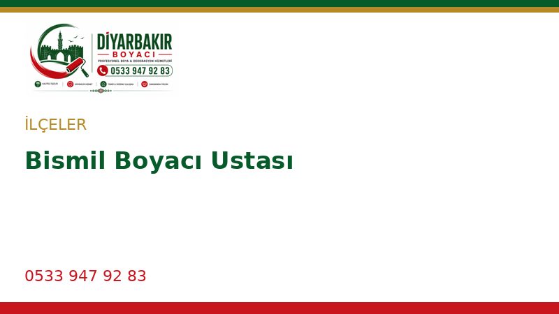 Bismil Boyacı Ustası