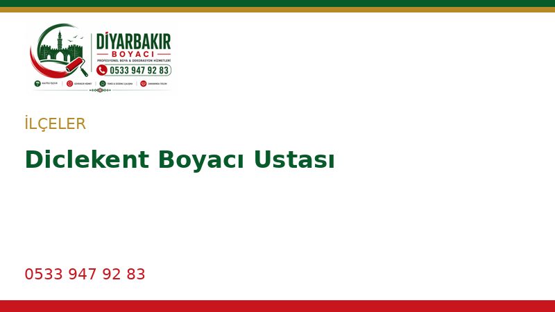 Diclekent Boyacı Ustası