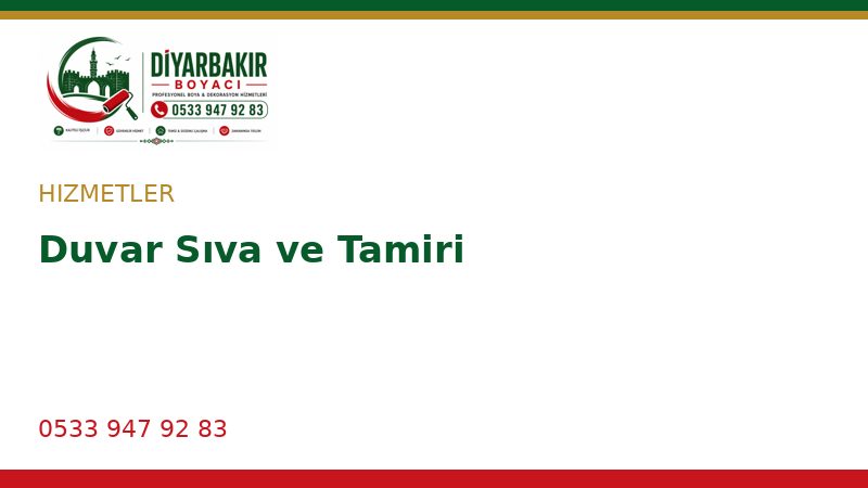 Duvar Sıva ve Tamiri