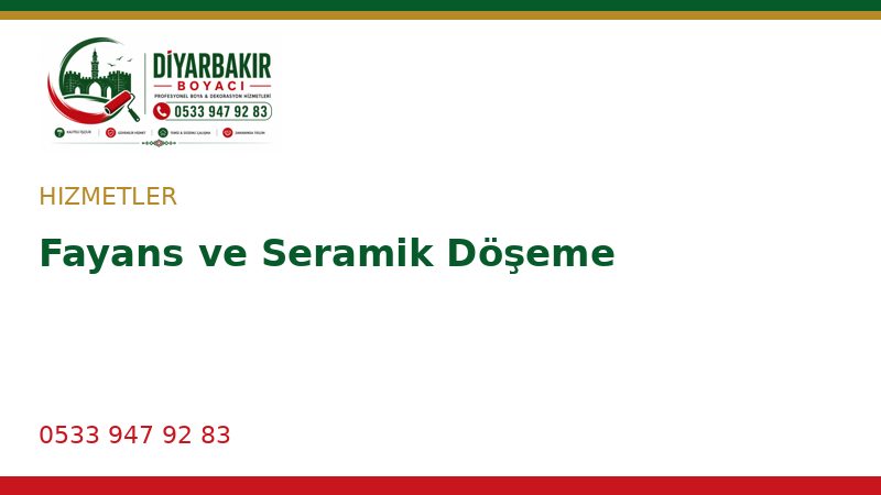 Fayans ve Seramik Döşeme