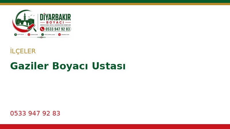 Gaziler Boyacı Ustası