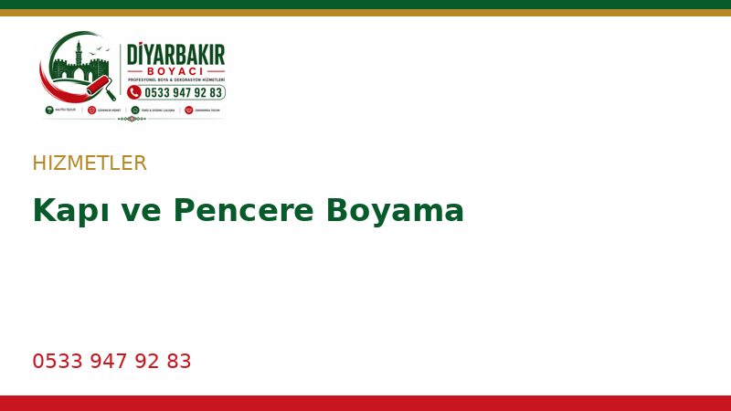 Kapı ve Pencere Boyama