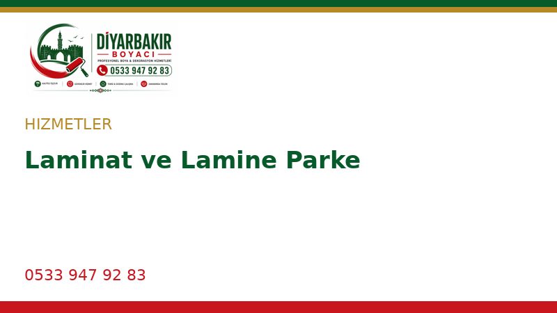 Laminat ve Lamine Parke