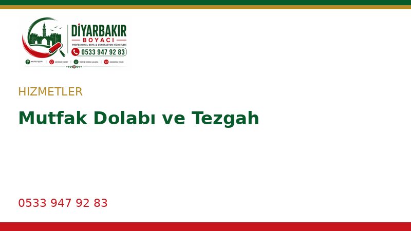 Mutfak Dolabı ve Tezgah