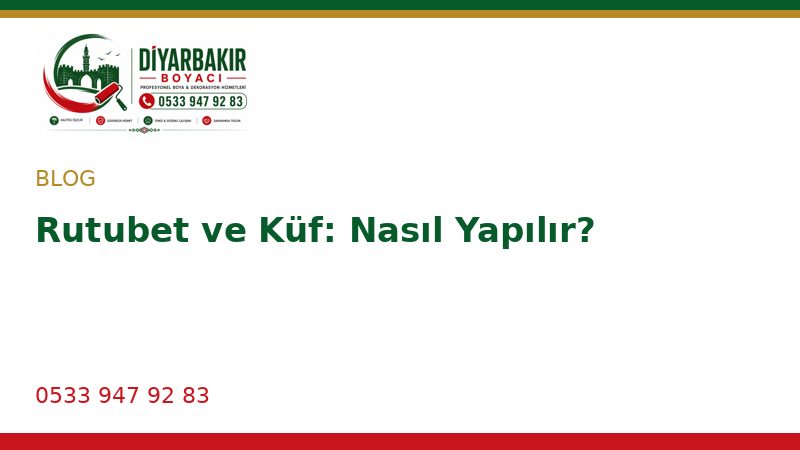 Rutubet ve Küf: Nasıl Yapılır?