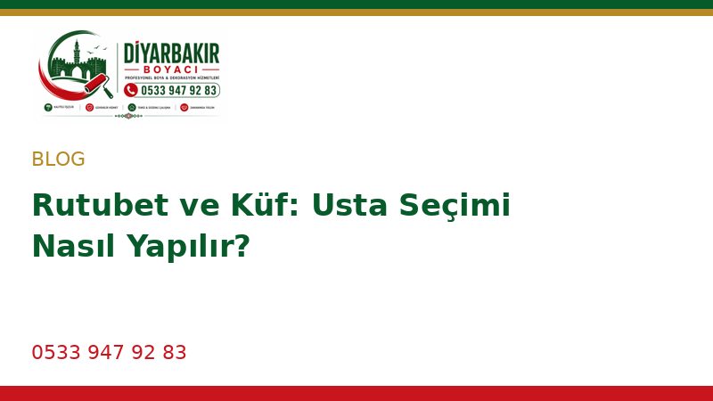 Rutubet ve Küf: Usta Seçimi Nasıl Yapılır?