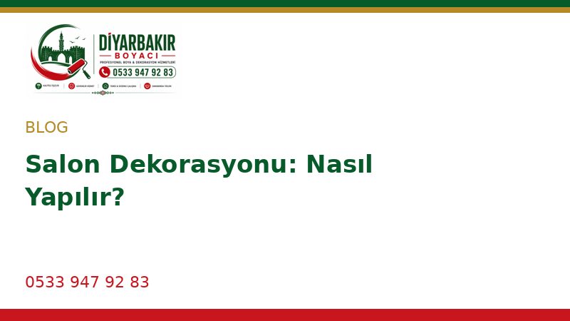 Salon Dekorasyonu: Nasıl Yapılır?